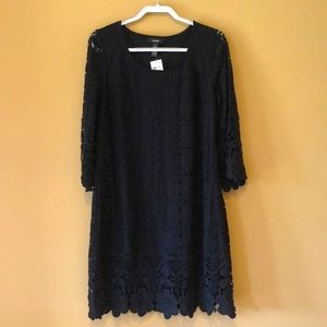 NWT Alfani Black Lace Dress Size Large